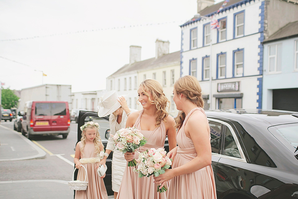 rose pink wedding, dentelle by jenny packham, elegant romantic wedding