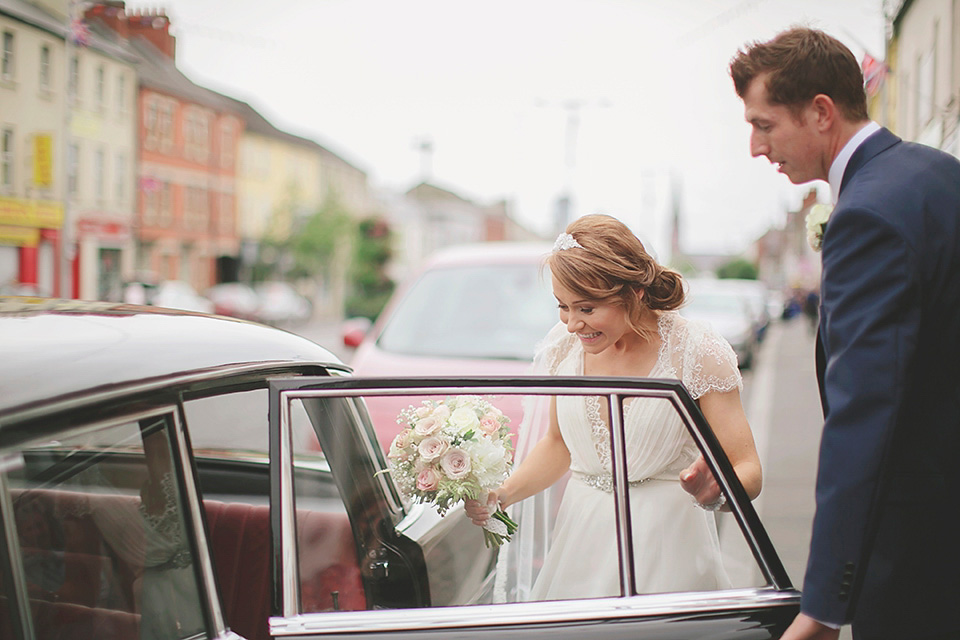 rose pink wedding, dentelle by jenny packham, elegant romantic wedding