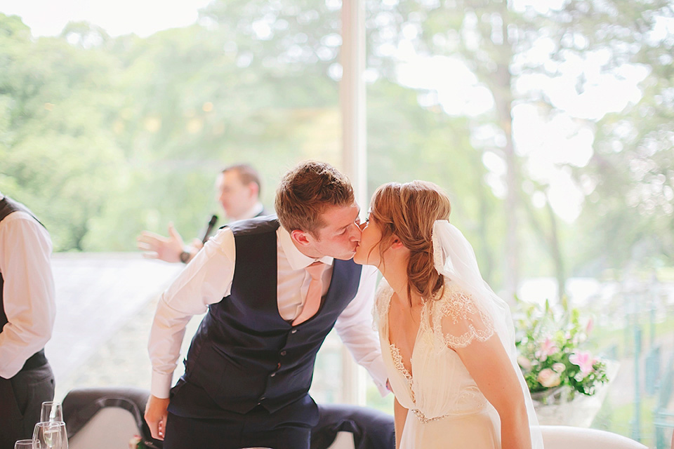 rose pink wedding, dentelle by jenny packham, elegant romantic wedding