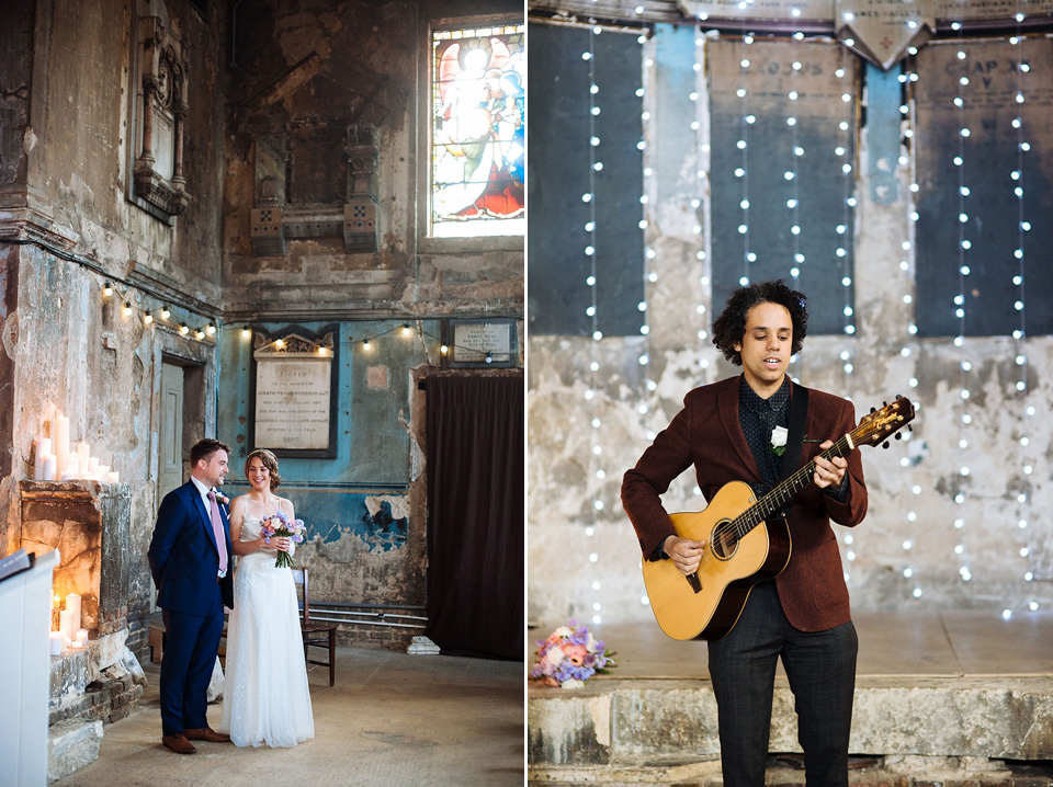 charlie brear, sequin wedding dress, the asylum peckham, london bride, london weddings, angela ward-brown photography