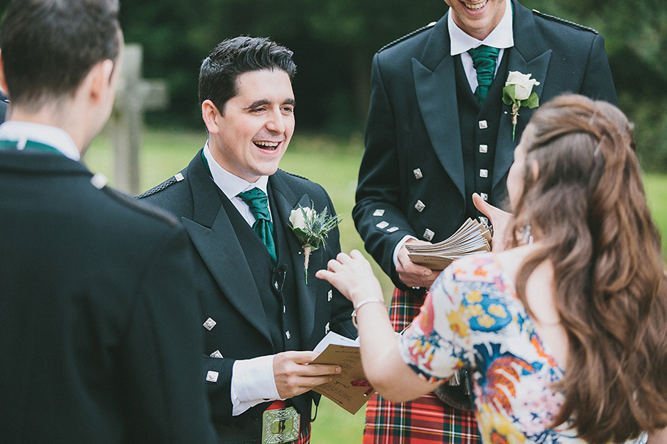 An elegant Halfpenny London dress for an Art Deco and Celtic inspired wedding.  Photography by McKinley Rodgers.
