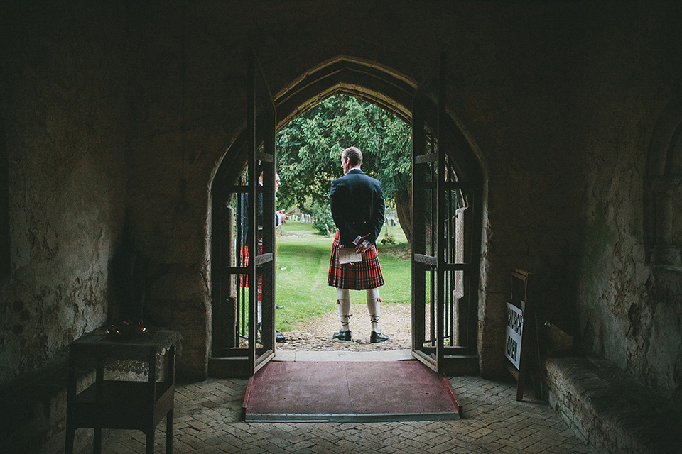 An elegant Halfpenny London dress for an Art Deco and Celtic inspired wedding.  Photography by McKinley Rodgers.