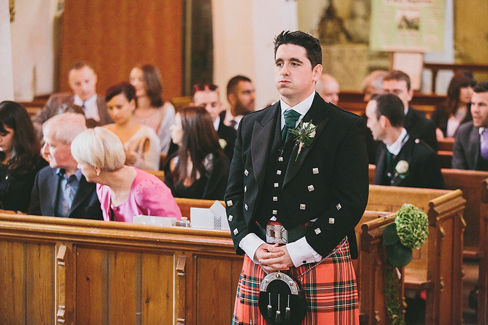 An elegant Halfpenny London dress for an Art Deco and Celtic inspired wedding.  Photography by McKinley Rodgers.