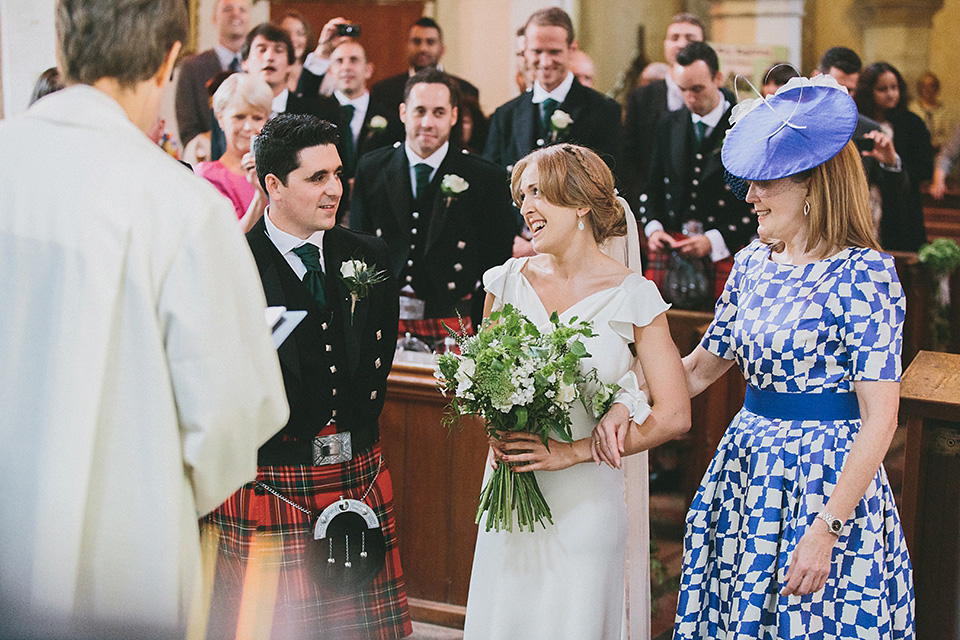 An elegant Halfpenny London dress for an Art Deco and Celtic inspired wedding.  Photography by McKinley Rodgers.