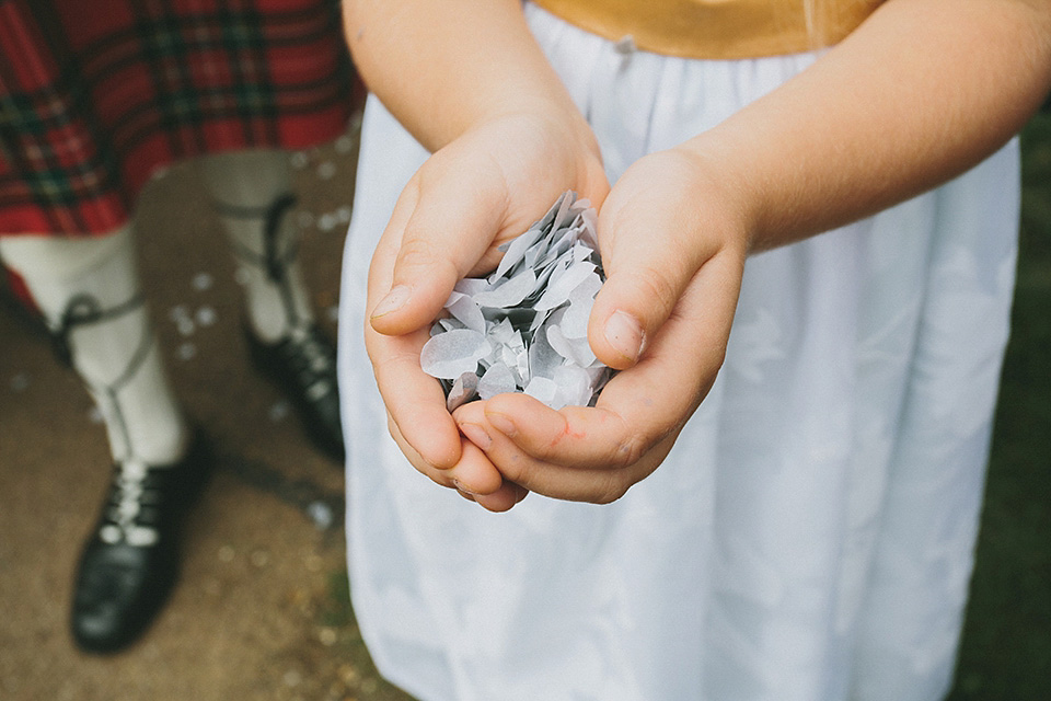 An elegant Halfpenny London dress for an Art Deco and Celtic inspired wedding.  Photography by McKinley Rodgers.