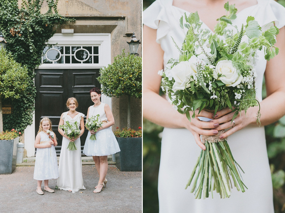 An elegant Halfpenny London dress for an Art Deco and Celtic inspired wedding.  Photography by McKinley Rodgers.