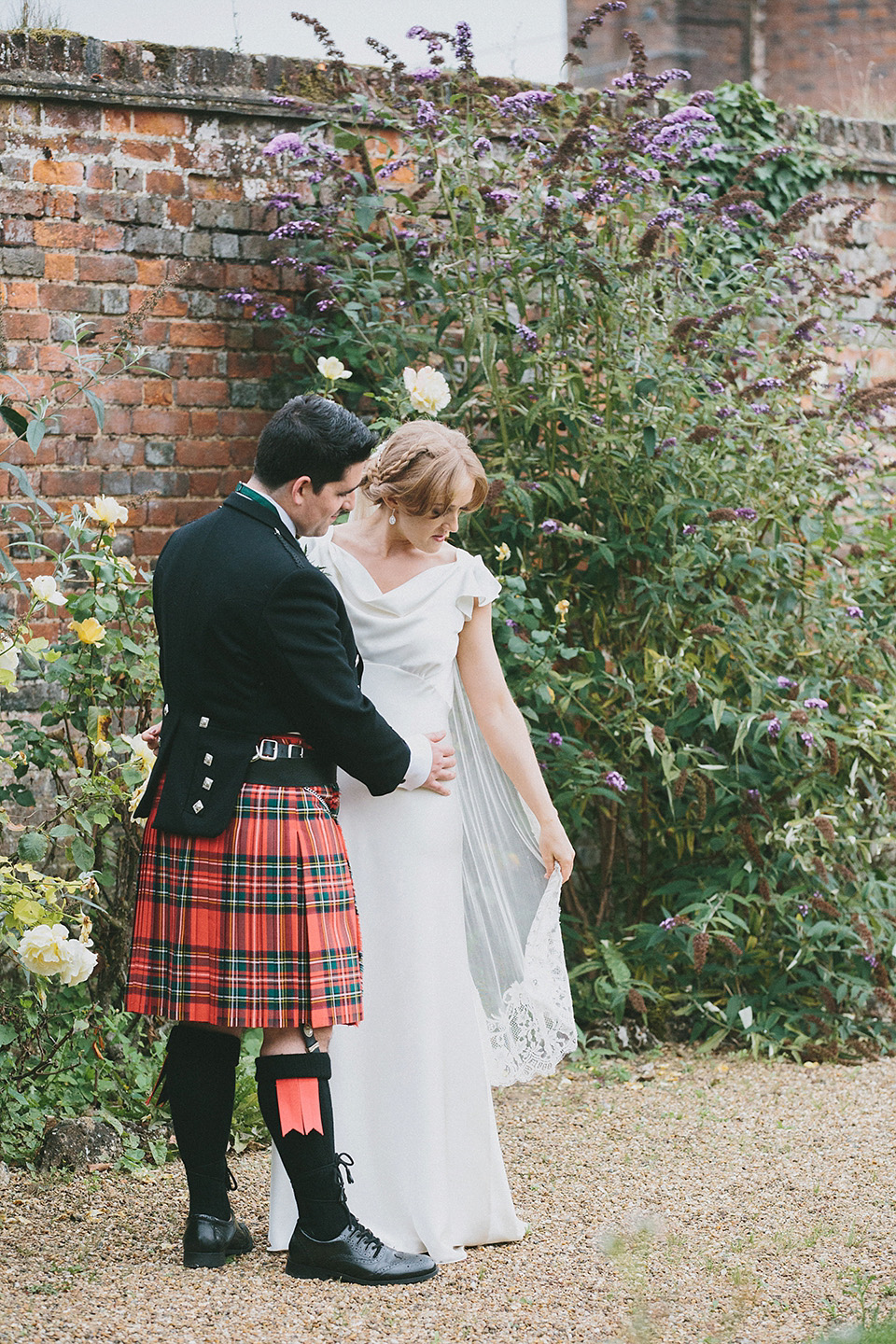 An elegant Halfpenny London dress for an Art Deco and Celtic inspired wedding.  Photography by McKinley Rodgers.