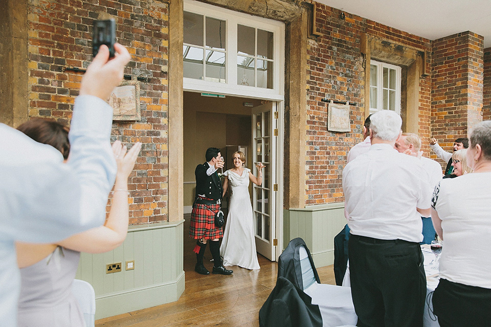 An elegant Halfpenny London dress for an Art Deco and Celtic inspired wedding.  Photography by McKinley Rodgers.