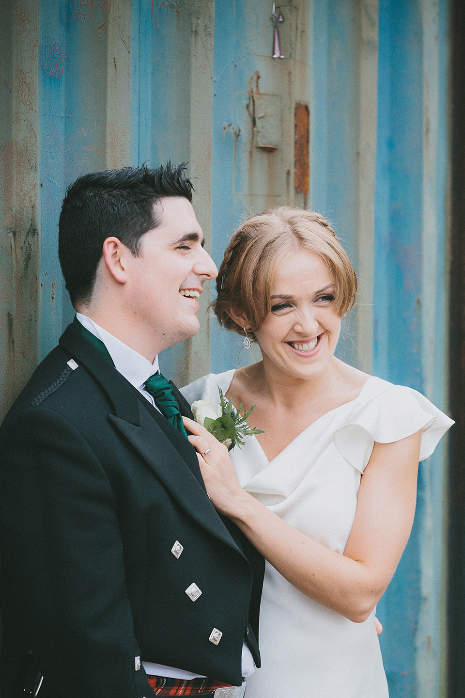 An elegant Halfpenny London dress for an Art Deco and Celtic inspired wedding.  Photography by McKinley Rodgers.