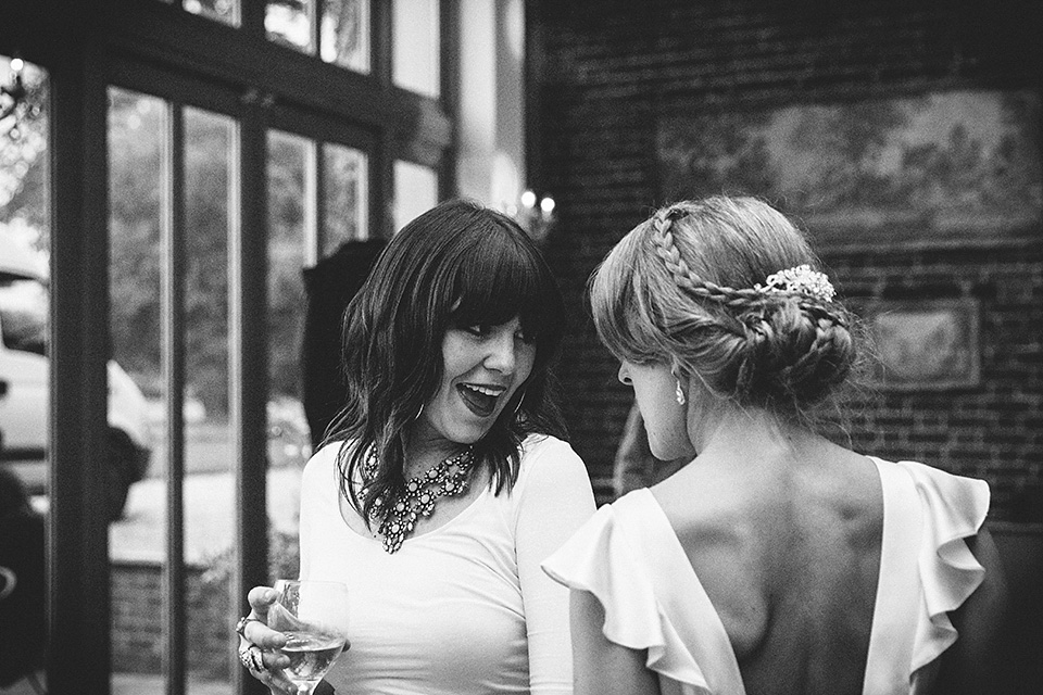 An elegant Halfpenny London dress for an Art Deco and Celtic inspired wedding.  Photography by McKinley Rodgers.