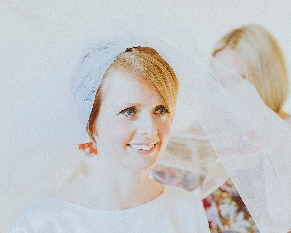 1960s vintage wedding dress, 1960s vintage wedding veil, broughton hall estate skipton wedding venue, shutter go click wedding photography, lovemydress bride, vintage wedding, 1960s vintage wedding, pouffy veil