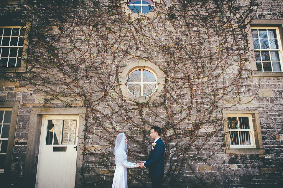 1960s vintage wedding dress, 1960s vintage wedding veil, broughton hall estate skipton wedding venue, shutter go click wedding photography, lovemydress bride, vintage wedding, 1960s vintage wedding, pouffy veil