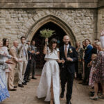 Real bride wearing Jesus Peiro bridal separates