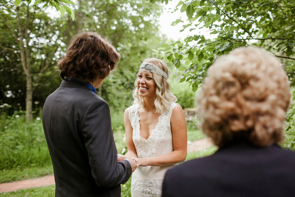 boho bride, elopement, woodland elopement, scottish wedding, flannels australia wedding dress, christopher currie photography, intimate outdoor wedding, humanist wedding, handfasting ribbons