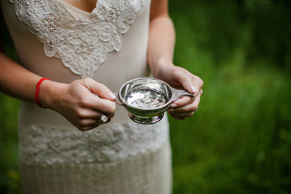 boho bride, elopement, woodland elopement, scottish wedding, flannels australia wedding dress, christopher currie photography, intimate outdoor wedding, humanist wedding, handfasting ribbons