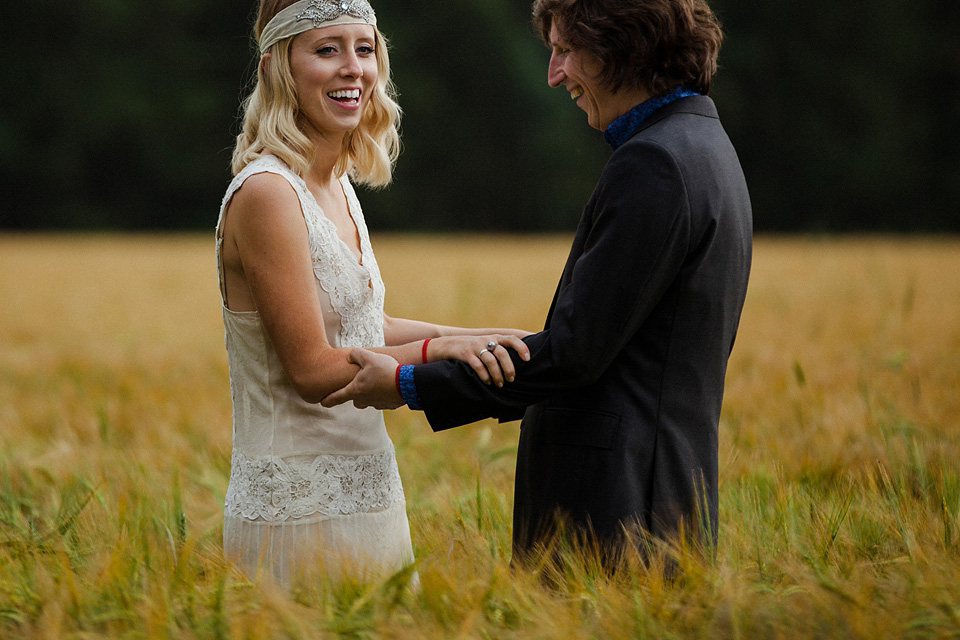 boho bride, elopement, woodland elopement, scottish wedding, flannels australia wedding dress, christopher currie photography, intimate outdoor wedding, humanist wedding, handfasting ribbons