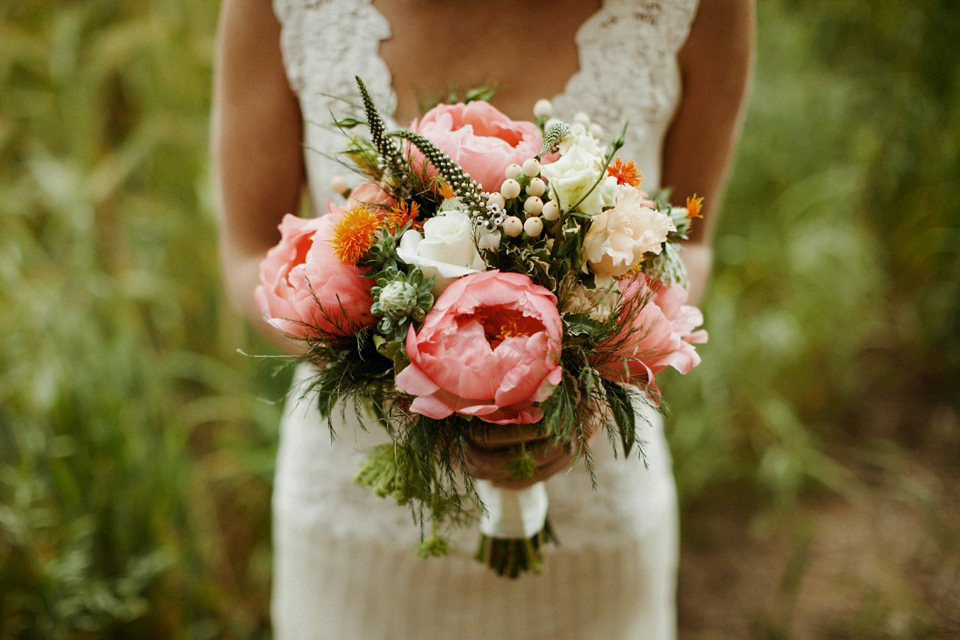 boho bride, elopement, woodland elopement, scottish wedding, flannels australia wedding dress, christopher currie photography, intimate outdoor wedding, humanist wedding, handfasting ribbons