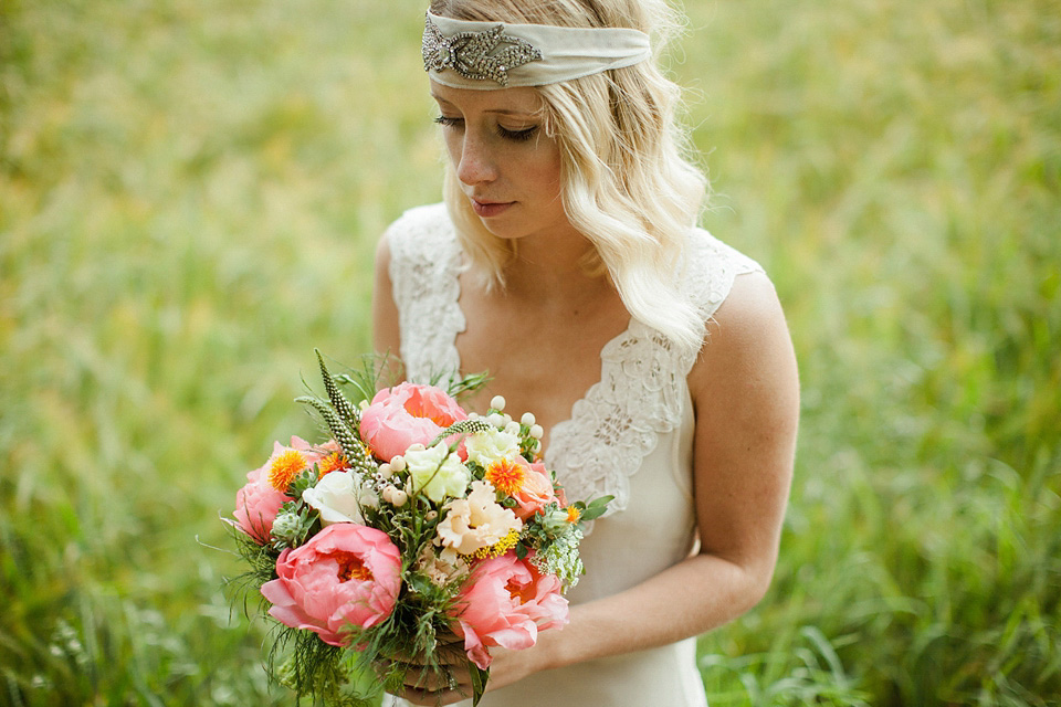 boho bride, elopement, woodland elopement, scottish wedding, flannels australia wedding dress, christopher currie photography, intimate outdoor wedding, humanist wedding, handfasting ribbons