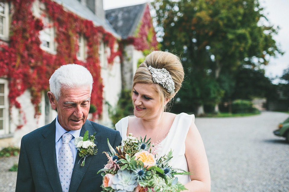 Vivienne Westwood Wedding Dress, Irish country house wedding, Ghost bridesmaids dresses, Liberty bow ties, Photography by The Campbells