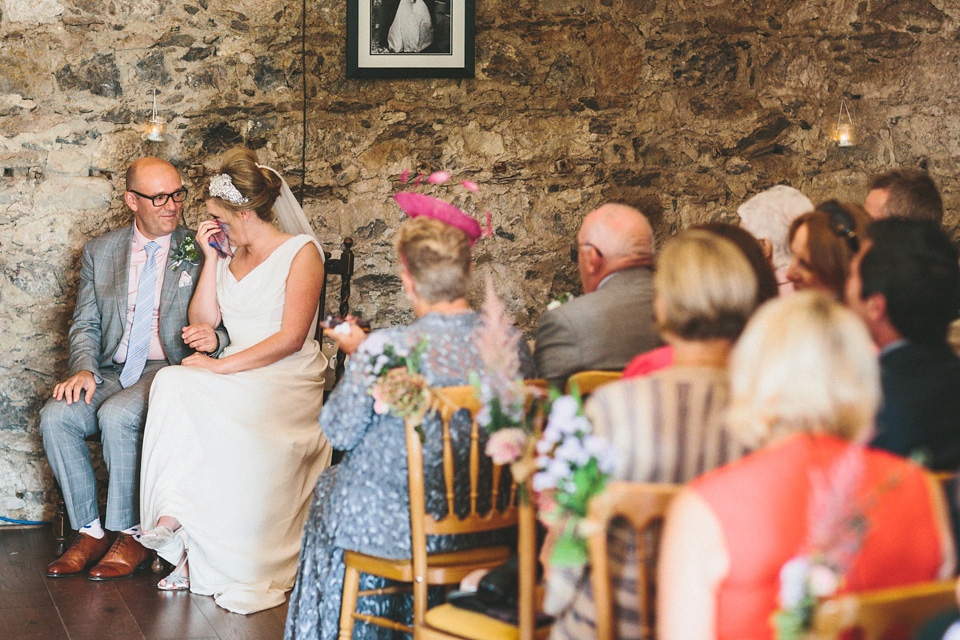 Vivienne Westwood Wedding Dress, Irish country house wedding, Ghost bridesmaids dresses, Liberty bow ties, Photography by The Campbells