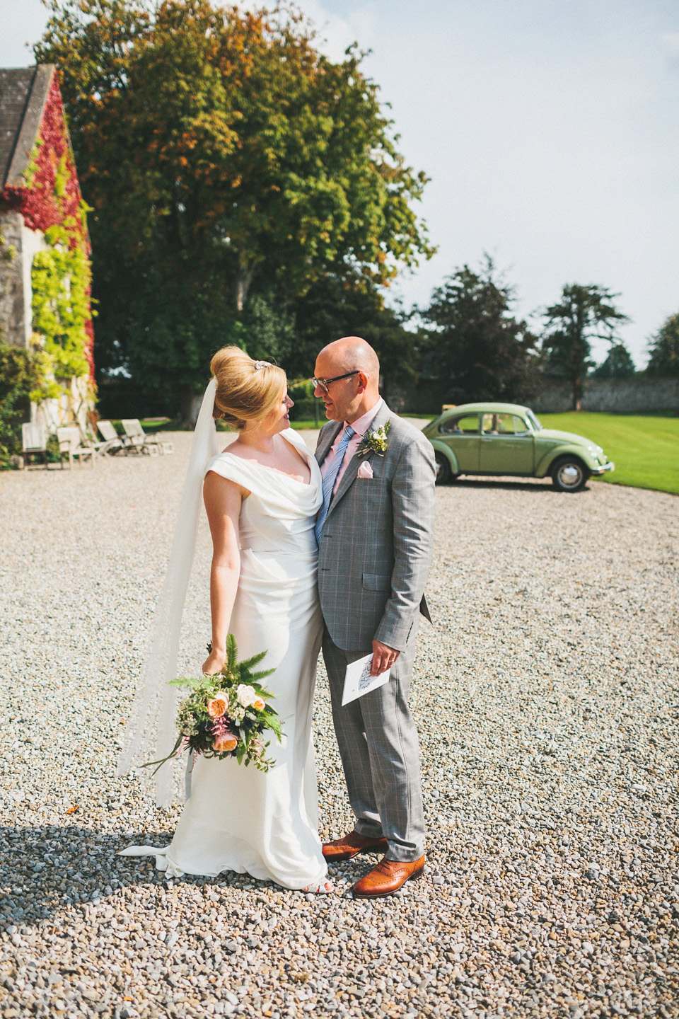 Vivienne Westwood Wedding Dress, Irish country house wedding, Ghost bridesmaids dresses, Liberty bow ties, Photography by The Campbells