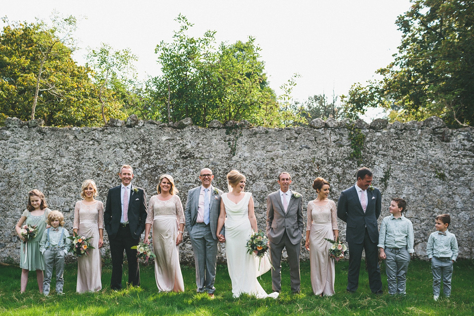 Vivienne Westwood Wedding Dress, Irish country house wedding, Ghost bridesmaids dresses, Liberty bow ties, Photography by The Campbells