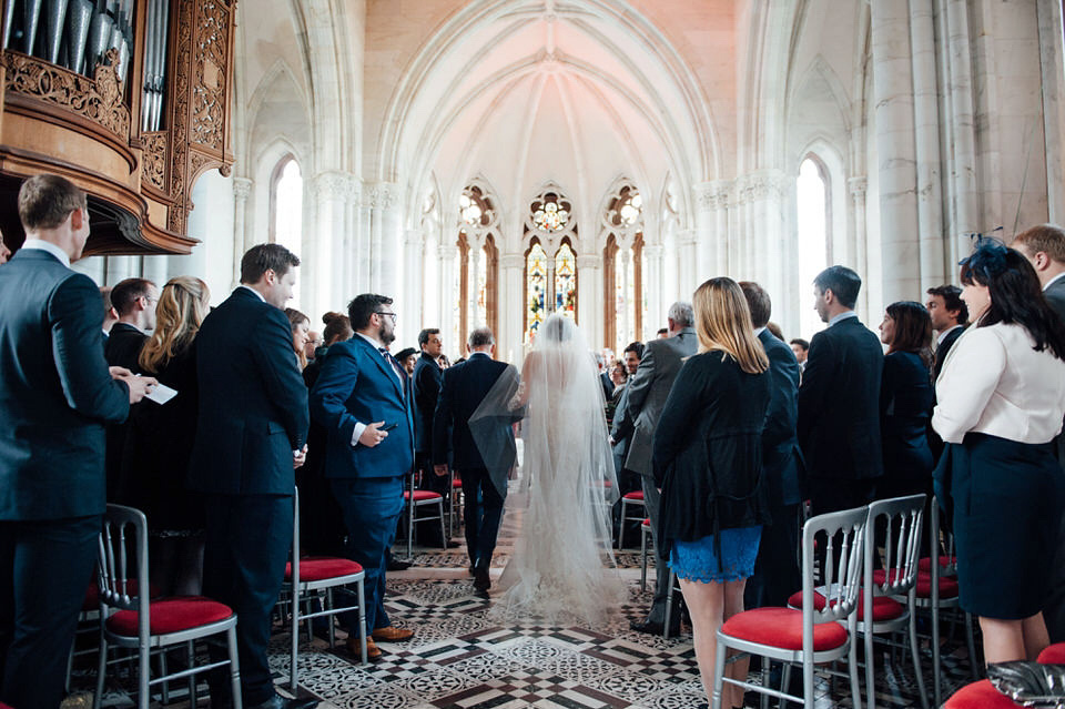 Mount Stuart Isle of Bute, Wedding in Scotland, YolanCri wedding dress, Hollywood glamour inspired bride, bride in red lipstick, burgundy bridesmaids dresses, Humanist wedding // All images by Lisa Devine Photography.