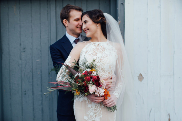 YolanCris Glamour and Shades of Red for a Humanist Winter Wedding