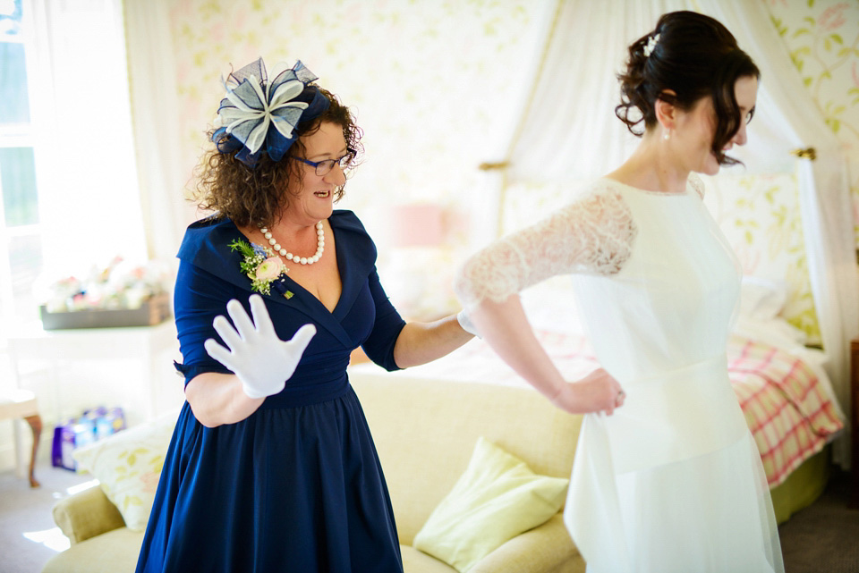 Varna Studios, Silverholme Lake District wedding venue, Charlie Brear wedding dress, bride in red lipstick, Spring weddings