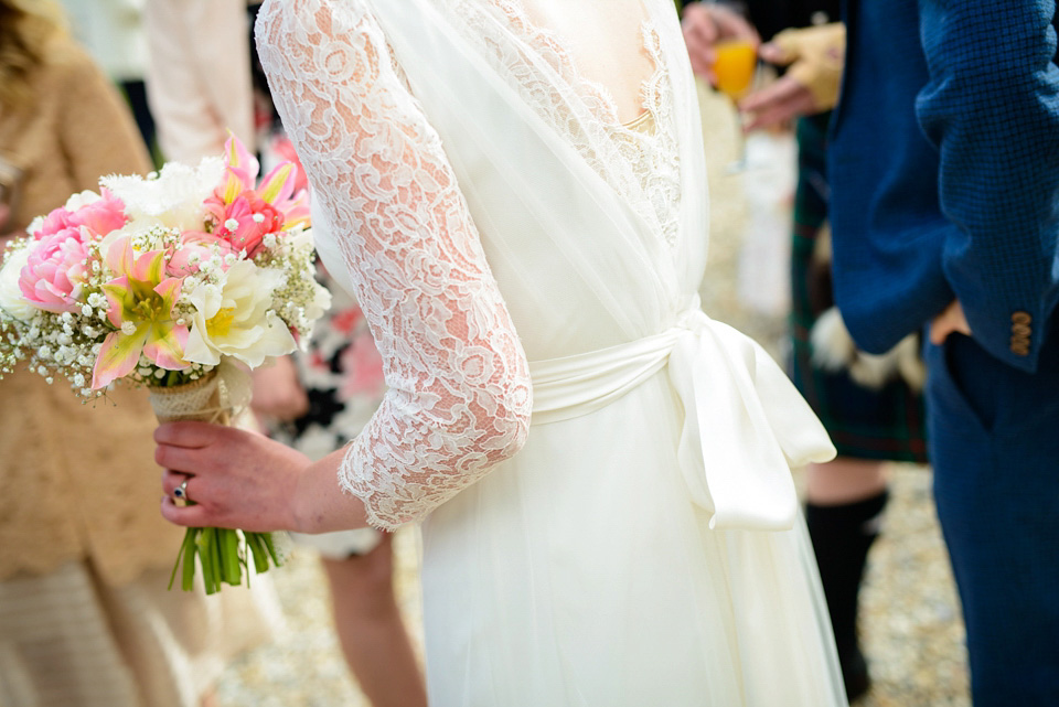 Varna Studios, Silverholme Lake District wedding venue, Charlie Brear wedding dress, bride in red lipstick, Spring weddings