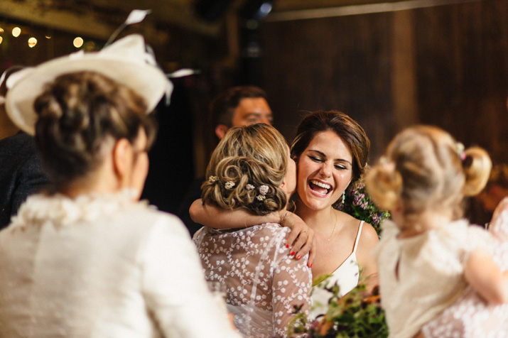 Bridal separates, Charlie brear, ostrich feather skirt, Scottish wedding, barn wedding, quirky wedding, colourful wedding, wedding skirt and top // Photos by Zoe