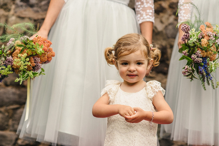 Bridal separates, Charlie brear, ostrich feather skirt, Scottish wedding, barn wedding, quirky wedding, colourful wedding, wedding skirt and top // Photos by Zoe