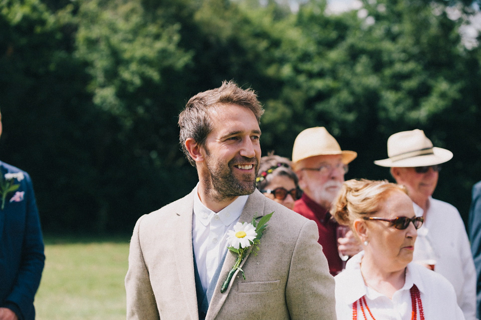 Humanist wedding ceremony in a field, Summer Solstice wedding, Midsummer wedding, bridal separates, The Pocket Library (dress maker). Images by Eclection Photography