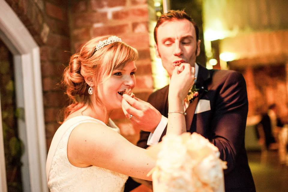 A blush pink and rose gold wedding at Northbrook Park in Surrey. Photography by Naomi Kenton. The bride wears Bridal Rosa Couture from The Bridal Rooms of Worcester.