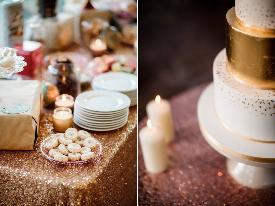 A blush pink and rose gold wedding at Northbrook Park in Surrey. Photography by Naomi Kenton. The bride wears Bridal Rosa Couture from The Bridal Rooms of Worcester.