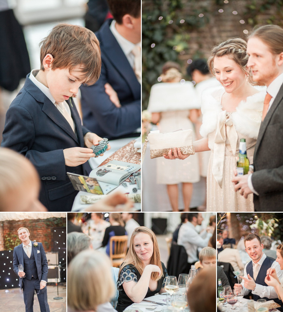 A blush pink and rose gold wedding at Northbrook Park in Surrey. Photography by Naomi Kenton. The bride wears Bridal Rosa Couture from The Bridal Rooms of Worcester.