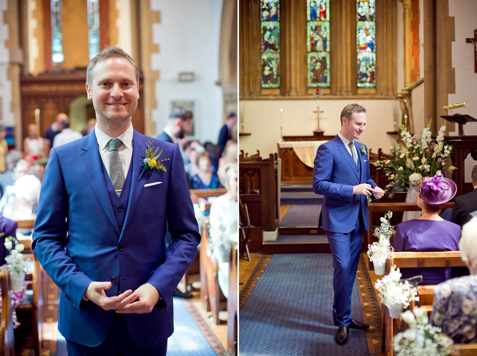 The bride created her own dress, veil and bridesmaids dresses for her Railway Museum wedding. Photography by Emma Sekhon.