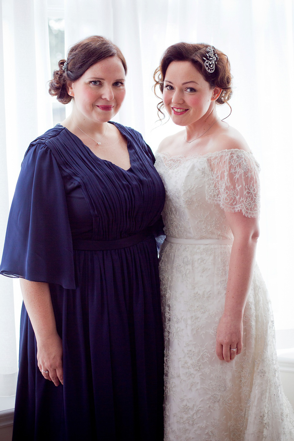 The bride created her own dress, veil and bridesmaids dresses for her Railway Museum wedding. Photography by Emma Sekhon.