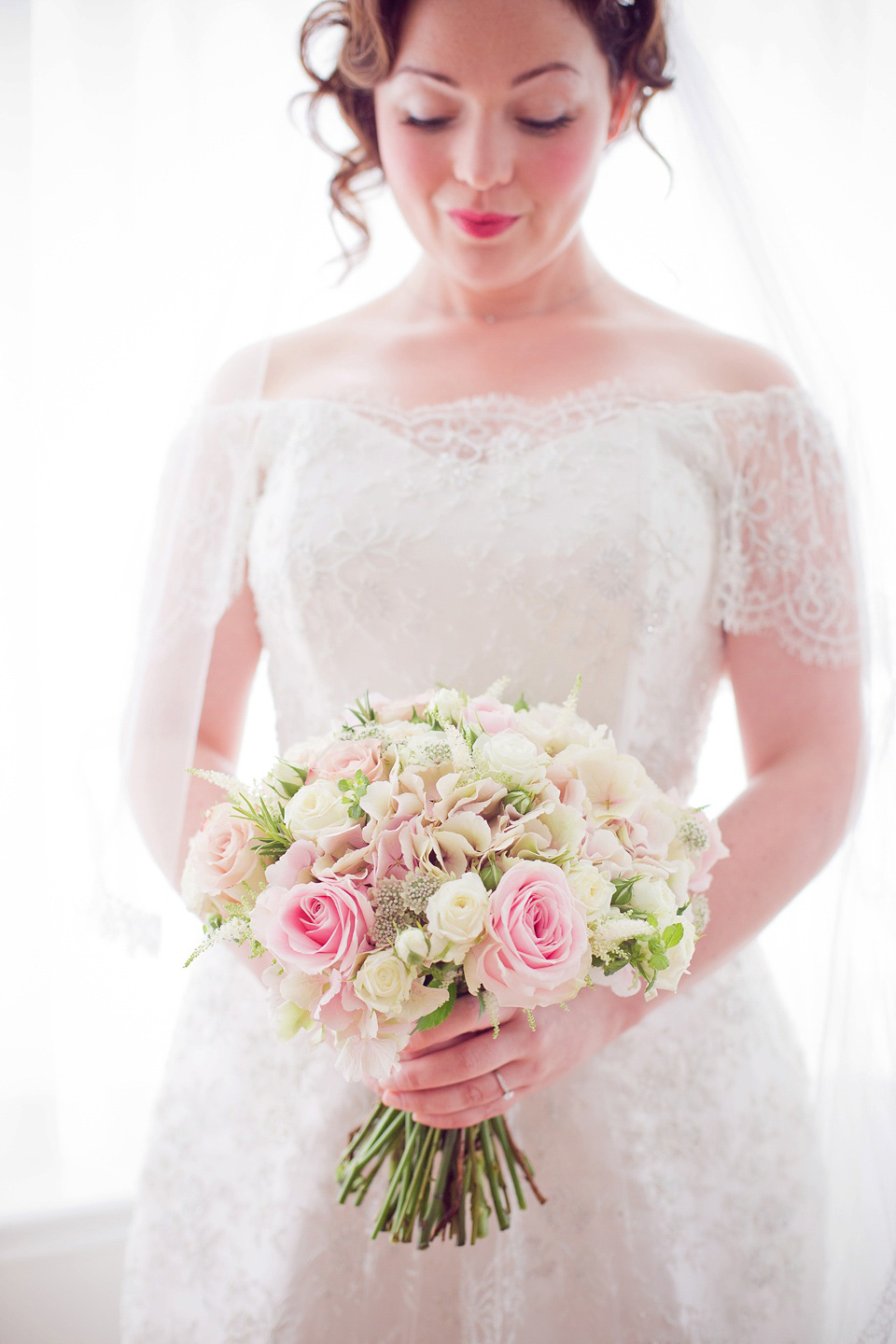 The bride created her own dress, veil and bridesmaids dresses for her Railway Museum wedding. Photography by Emma Sekhon.