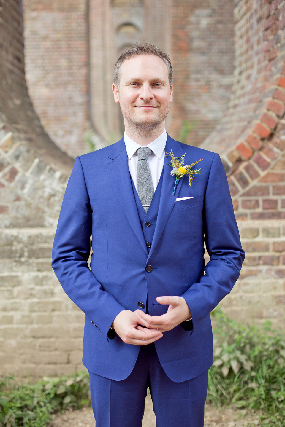 The bride created her own dress, veil and bridesmaids dresses for her Railway Museum wedding. Photography by Emma Sekhon.