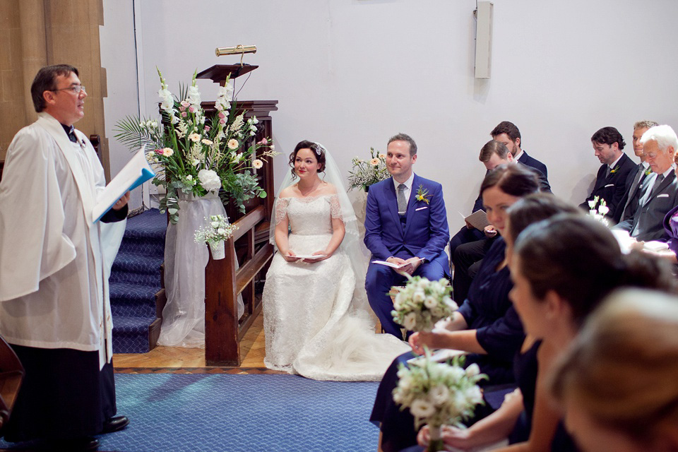 The bride created her own dress, veil and bridesmaids dresses for her Railway Museum wedding. Photography by Emma Sekhon.