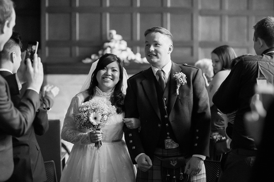 A 1980's vintage wedding dress for a DIY, handmade and craft filled village hall wedding in Scotland. Photography by Donna Murray. A 1980's vintage wedding dress for a DIY, handmade and craft filled village hall wedding in Scotland. Photography by Donna Murray.