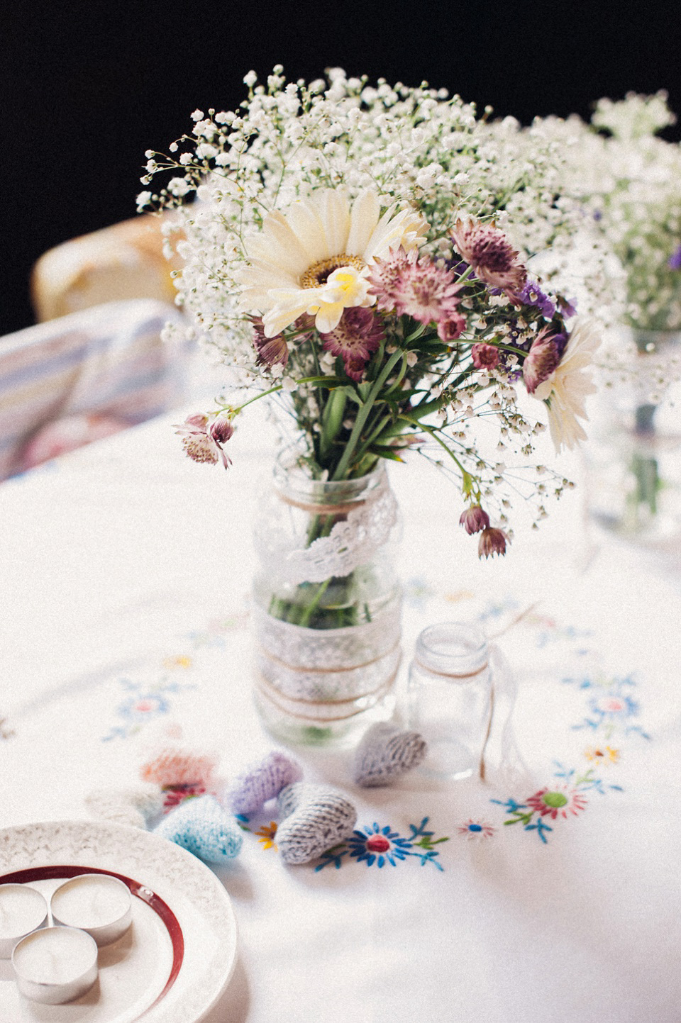 A 1980's vintage wedding dress for a DIY, handmade and craft filled village hall wedding in Scotland. Photography by Donna Murray. A 1980's vintage wedding dress for a DIY, handmade and craft filled village hall wedding in Scotland. Photography by Donna Murray.