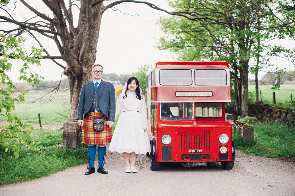 A 1980's vintage wedding dress for a DIY, handmade and craft filled village hall wedding in Scotland. Photography by Donna Murray. A 1980's vintage wedding dress for a DIY, handmade and craft filled village hall wedding in Scotland. Photography by Donna Murray.