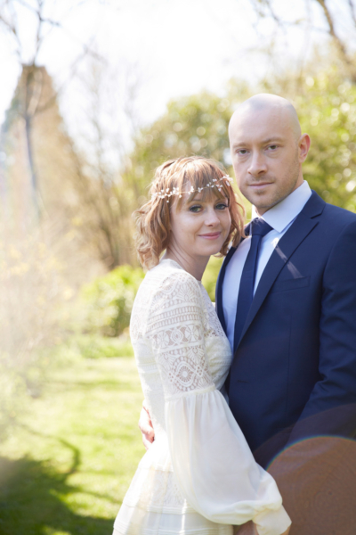 A Short, Boho Temperley Gown for a Nature Inspired Country House Wedding