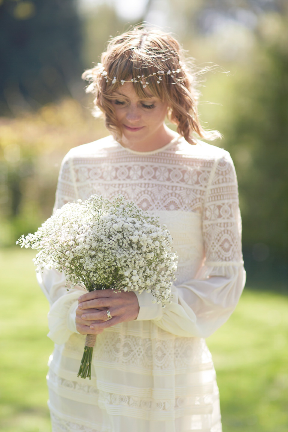 Outdoor Indoor wedding inspired by nature and woodland, Temperley London wedding dress, Chaffeymoor Grange Dorset wedding venue, Spring wedding, Laid back and relaxed wedding, intimate wedding, Natalie J Weddings Photography