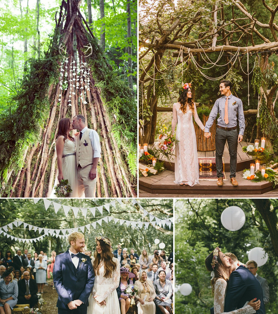 Inspiration for throwing the ultimate boho woodland wedding