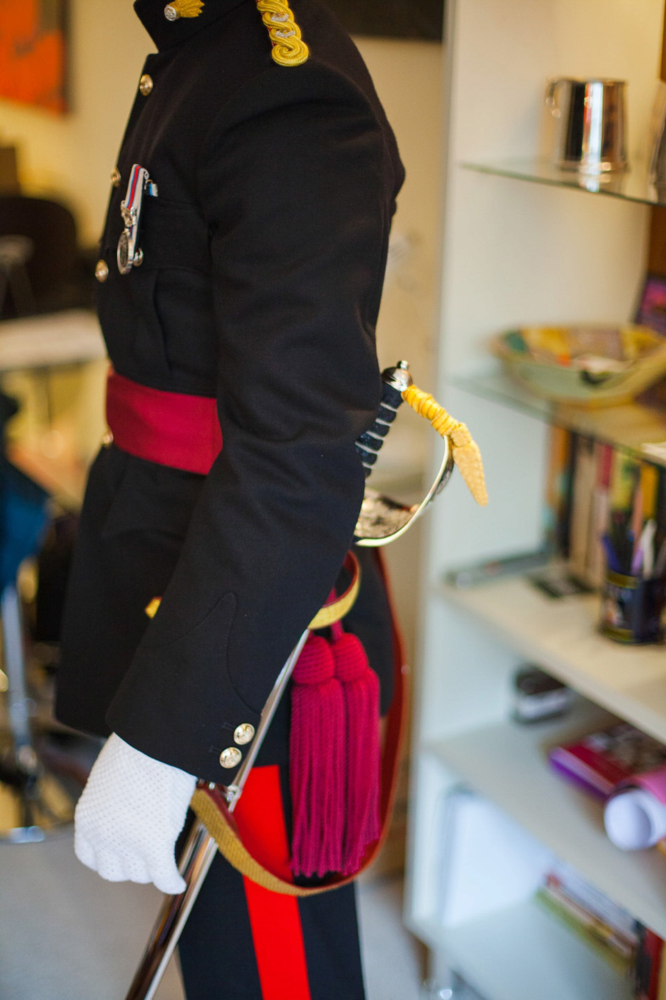 A Bride in Stephanie Allin for her Military Winter Wedding at the Tower of London. Images by Olliver Photography.