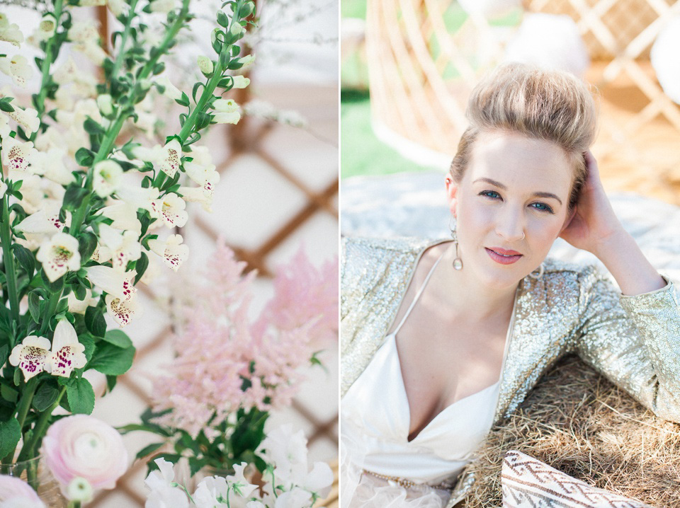 Pastel shades and pretty flowers, Spring and Summer outdoor wedding inspiration with Wedding Yurts - visit weddingyurts.co.uk.