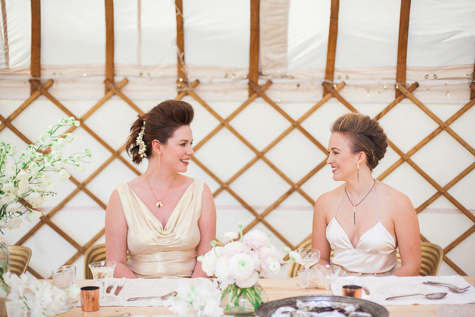 Pastel shades and pretty flowers, Spring and Summer outdoor wedding inspiration with Wedding Yurts - visit weddingyurts.co.uk.